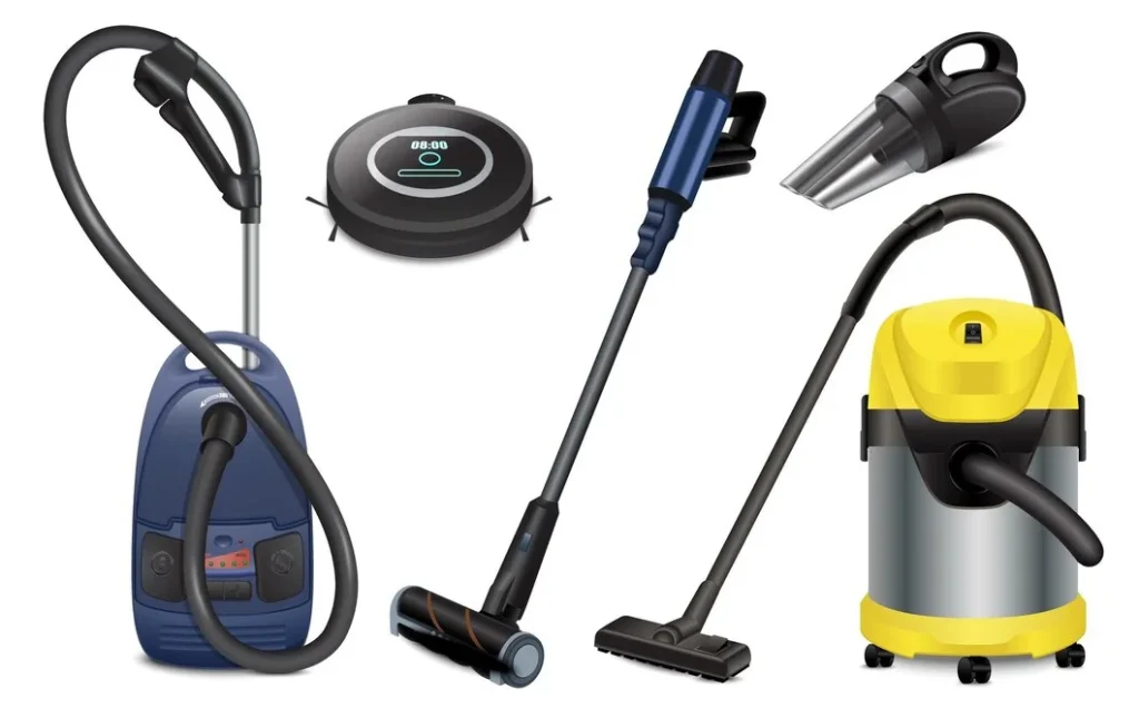 vacuum cleaner realistic set isolated icons with views handheld household devices cleaning robots vector illustration 1284 83659 - راهنمای خرید بهترین جارو برقی بوش Bosch